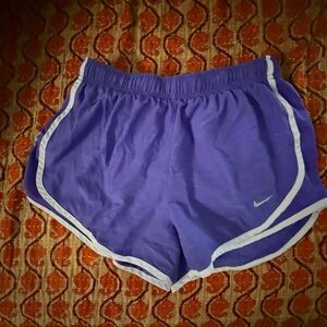 Nike Women’s Purple Athletic Shorts with White Piping